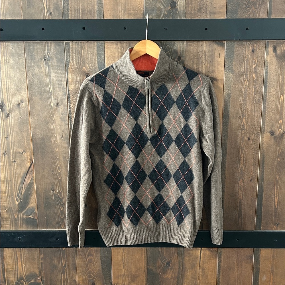 Zara Man Quarter-Zip 80% Wool Sweater Men’s Size L